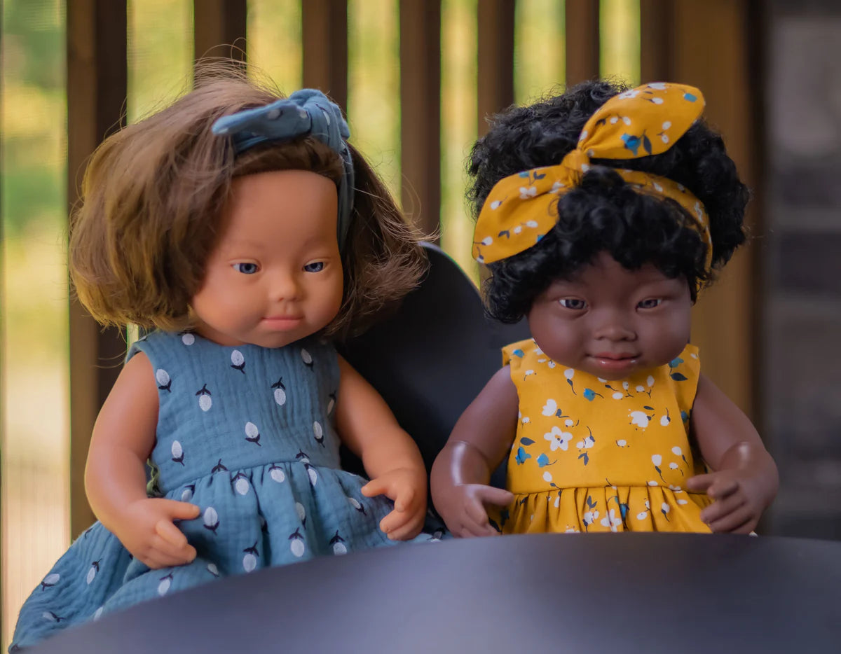 African Down Syndrome Girl Doll (38cm)