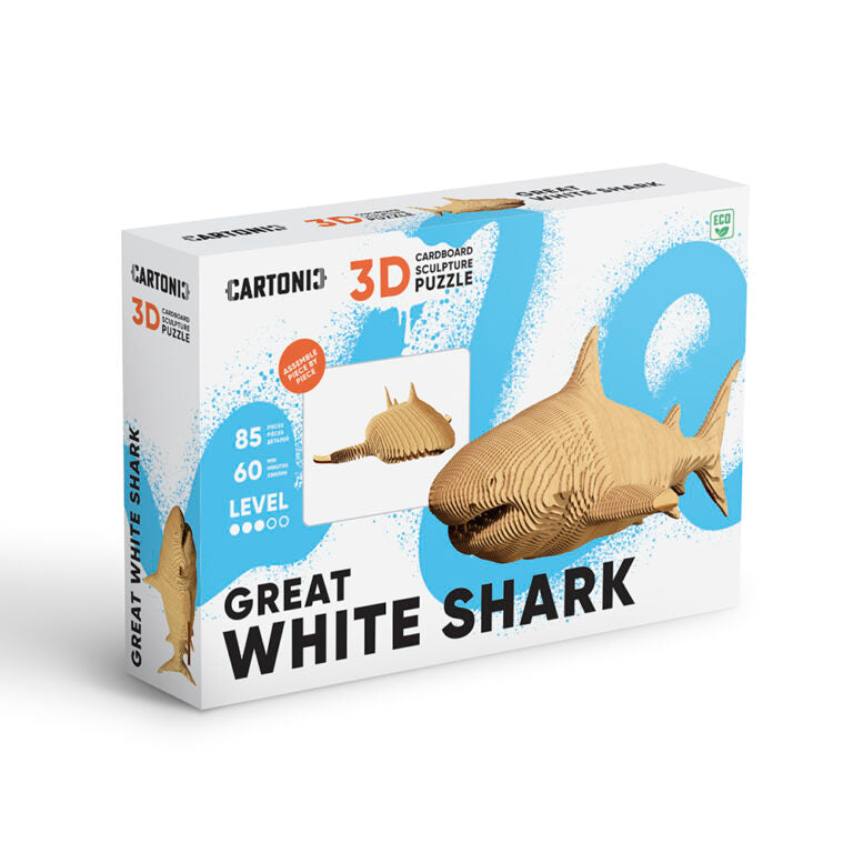3D Shark Cardboard Structure Puzzle