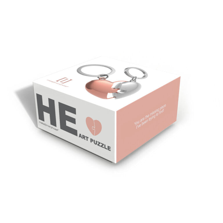 Stainless Steel Keyring - Heart Puzzle