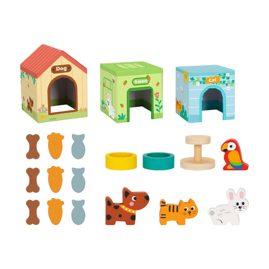 Hi-Panda Wooden Pet Home Play Set
