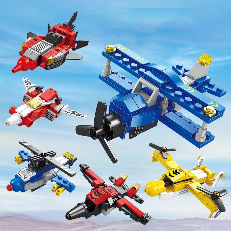 6-in-1 Transforming Aircraft Robot Building Set