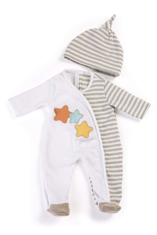 Beige Pyjama Set for 38cm Miniland Dolls