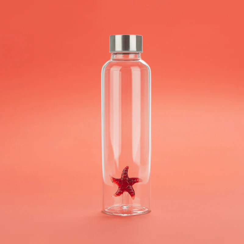 Borasilicate Starfish Glass Water Bottle (500ml)