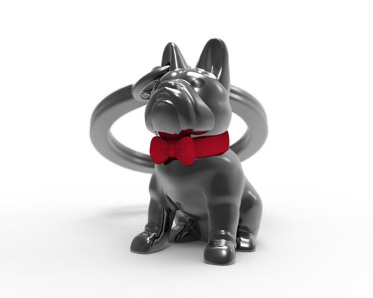 Stainless Steel Keyring - Bulldog