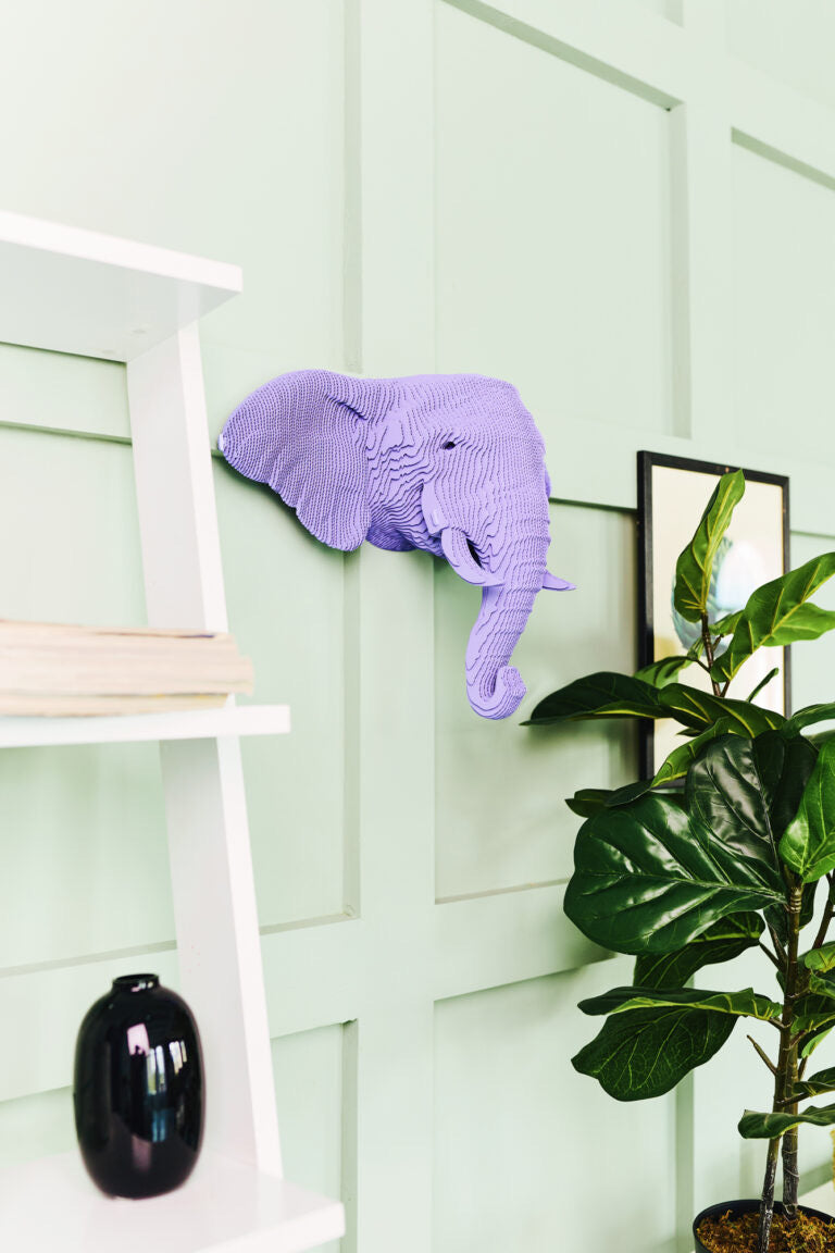 3D Wall Mountable Elephant Cardboard Structure Puzzle