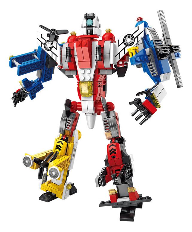6-in-1 Transforming Aircraft Robot Building Set