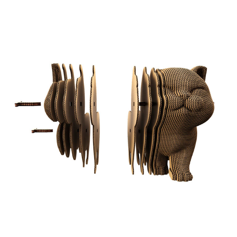 3D Kittens Trio Cardboard Sculpture Puzzle