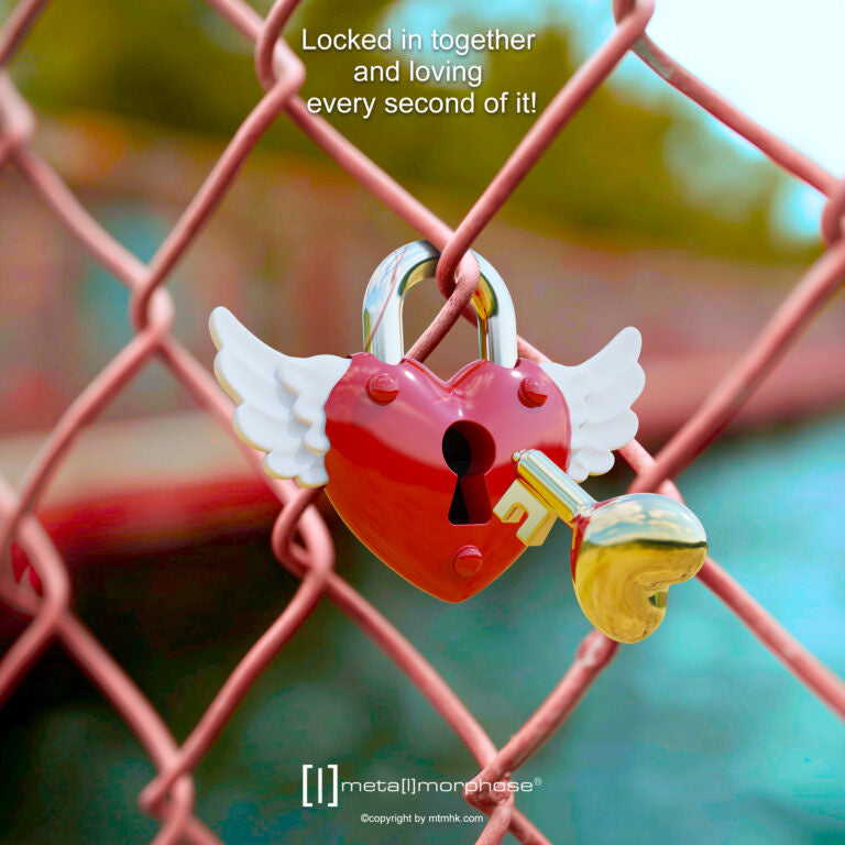 Stainless Steel Keyring - Love Lock