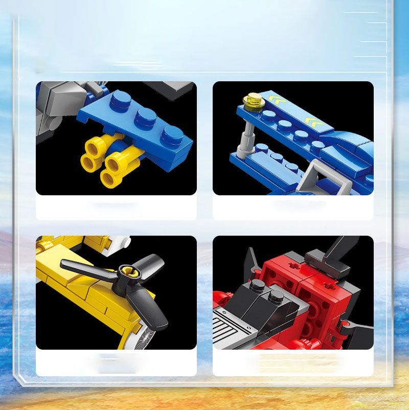 6-in-1 Transforming Aircraft Robot Building Set