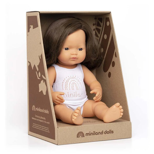 Caucasian Brunette Girl Doll (38cm)