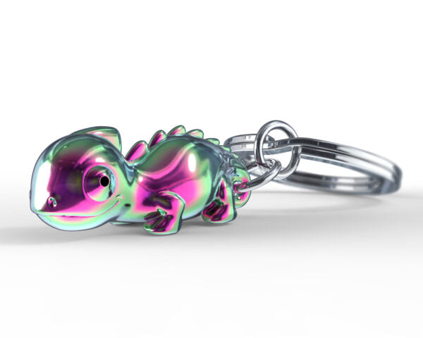 Stainless Steel Keyring - Chameleon