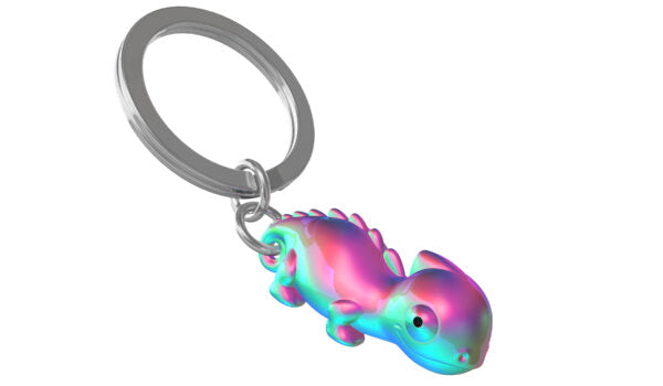 Stainless Steel Keyring - Chameleon