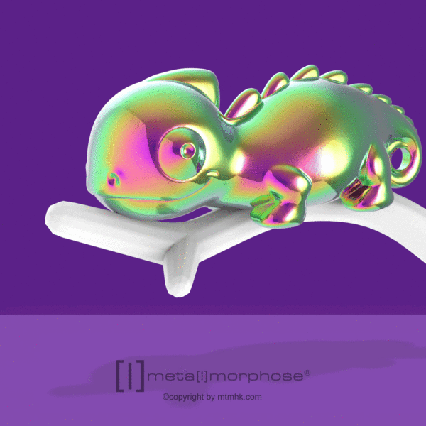 Stainless Steel Keyring - Chameleon