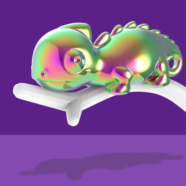 Stainless Steel Keyring - Chameleon