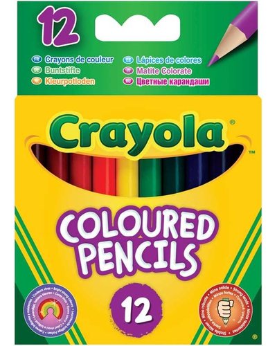 Crayola Half Length Coloured Pencils (Pack of 12)