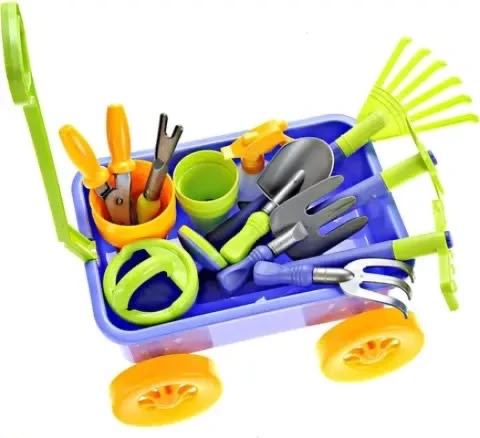 Kids’ Garden Tool & Wagon Set