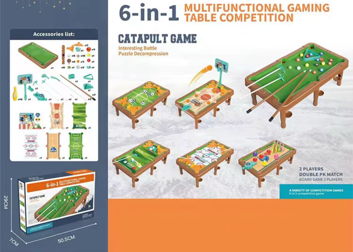 6-in-1 Multifunctional Gaming Table