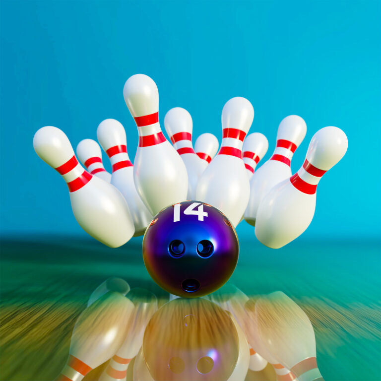 Stainless Steel Keyring - Bowling