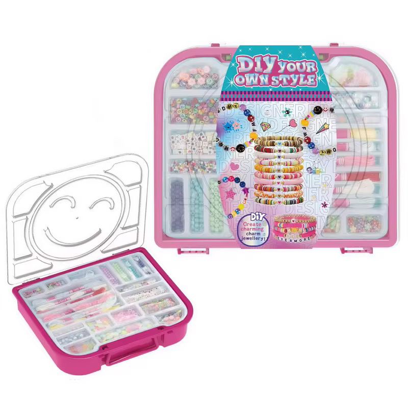 DIY Jewellery Making Kit – Beads & Bracelets Storage Case