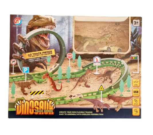 Dinosaur Track Set (40 piece)