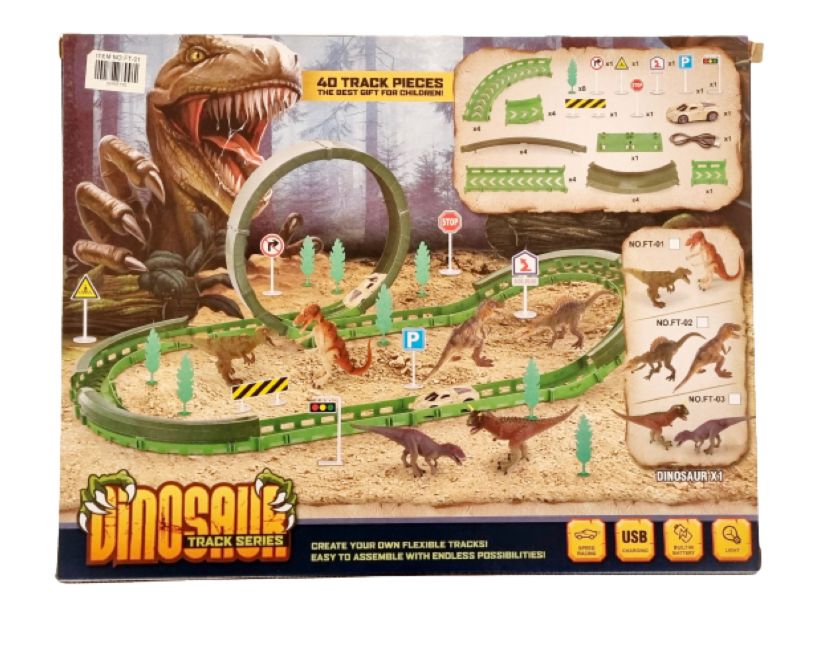 Dinosaur Track Set (40 piece)