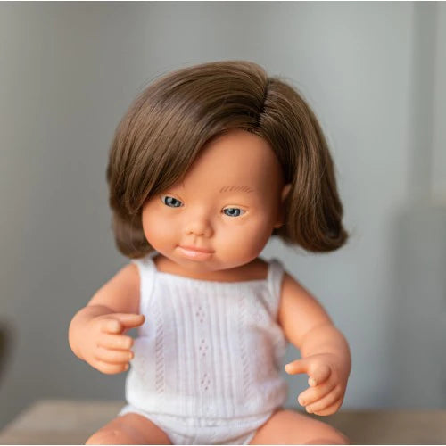 Caucasian Down Syndrome Girl Doll (38cm)