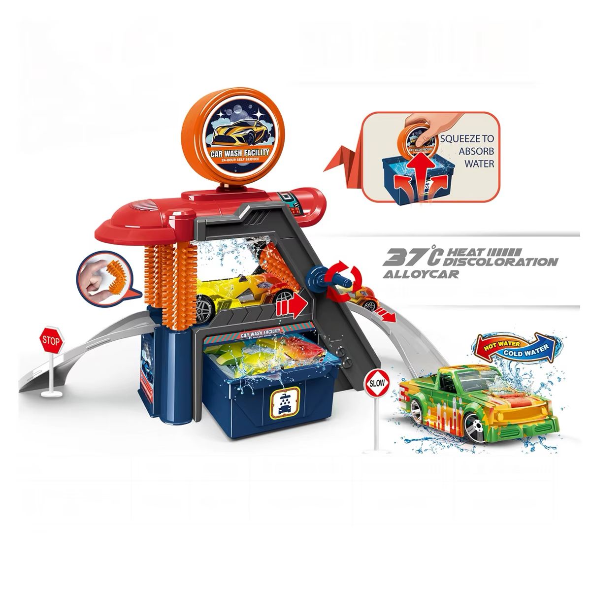 Deluxe Colour-Changing Car Wash Playset