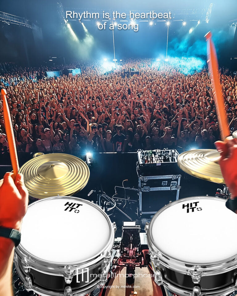 Stainless Steel Keyring - Drums