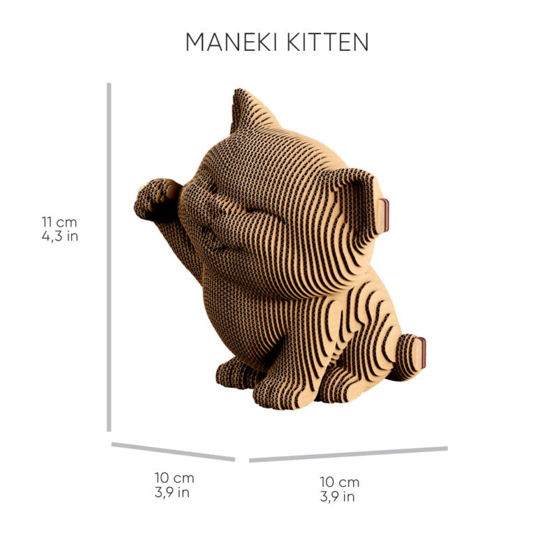 3D Kittens Trio Cardboard Sculpture Puzzle