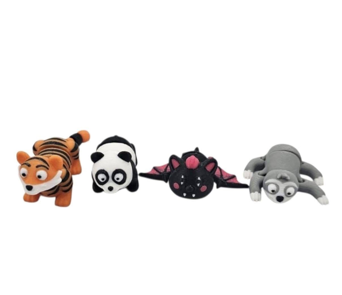 Wigglies Classic 3D Printed Animals (Assorted - Pack of 4)