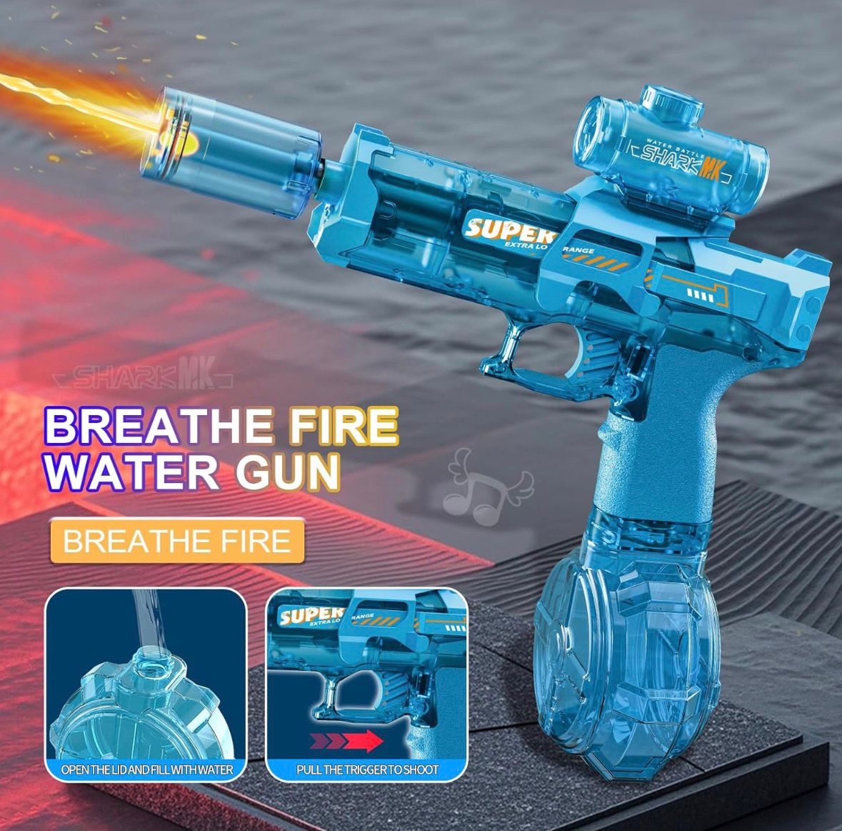 Electric Water Gun - Rechargeable High-Pressure Water Blaster