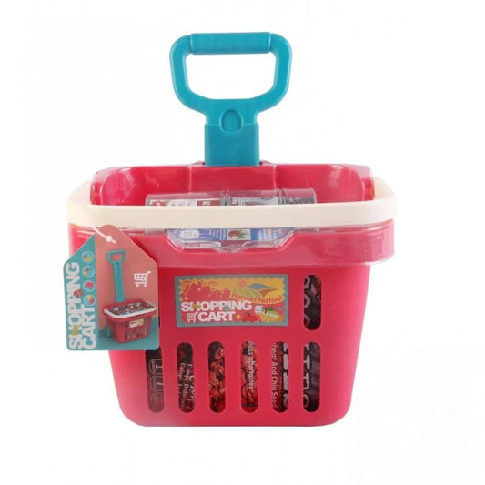 Kids’ Shopping Cart with Play Food