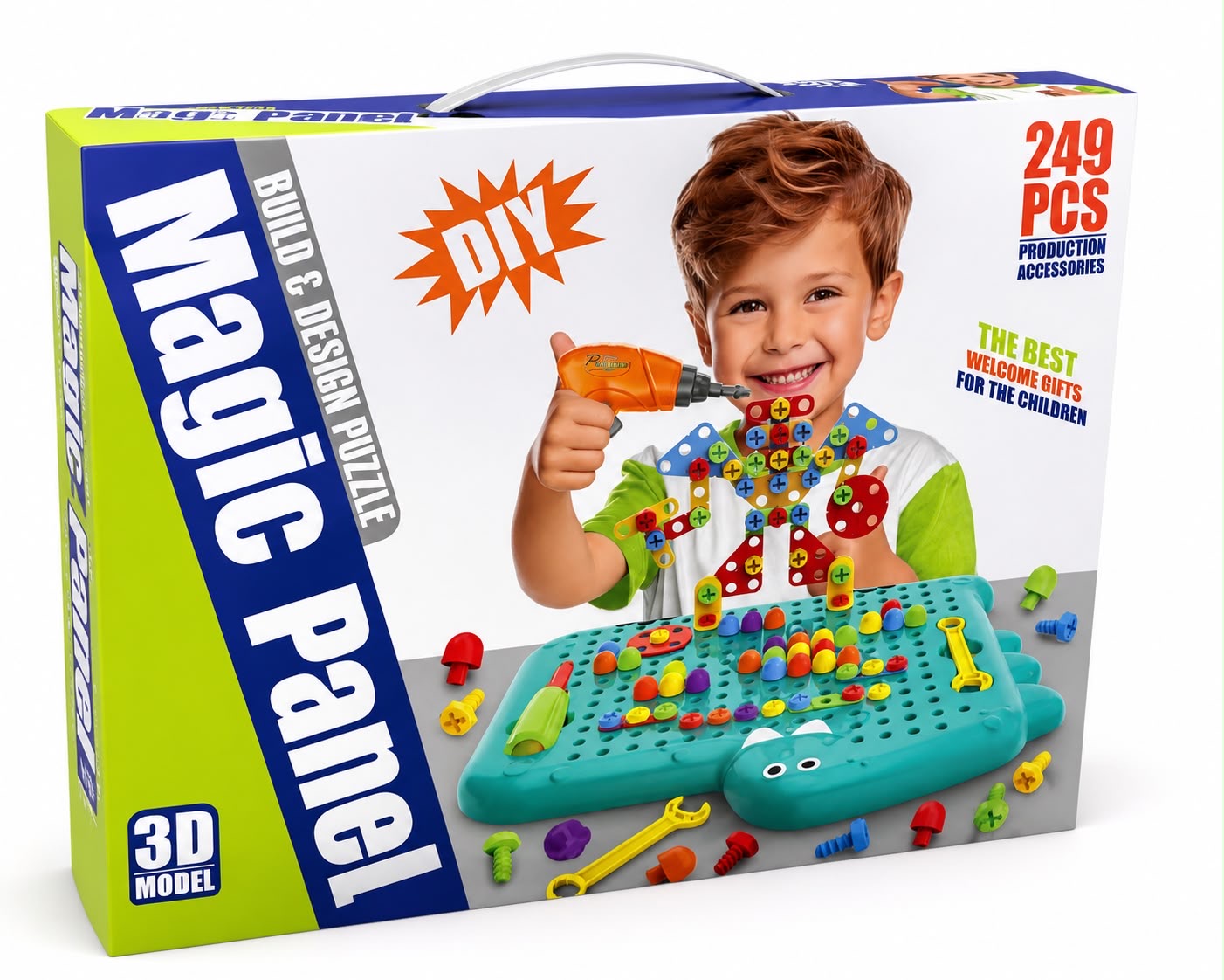 Magic Panel DIY Build & Design Construction Set (249 Pieces)
