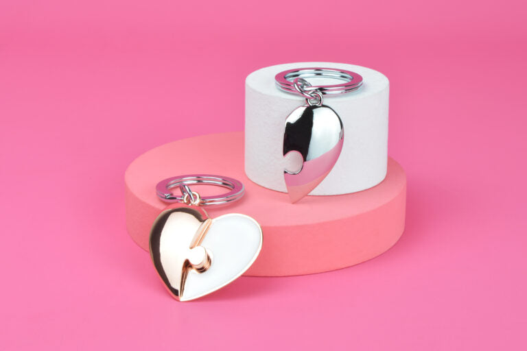 Stainless Steel Keyring - Heart Puzzle