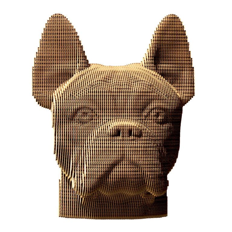 3D Bulldog Cardboard Structure Puzzle