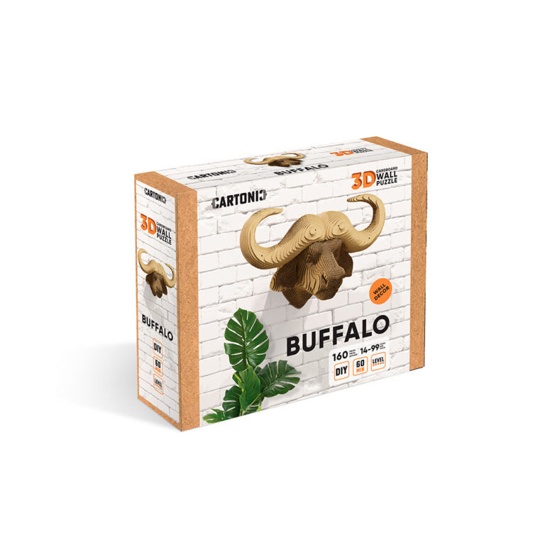 3D Wall Mountable Buffalo Cardboard Structure Puzzle