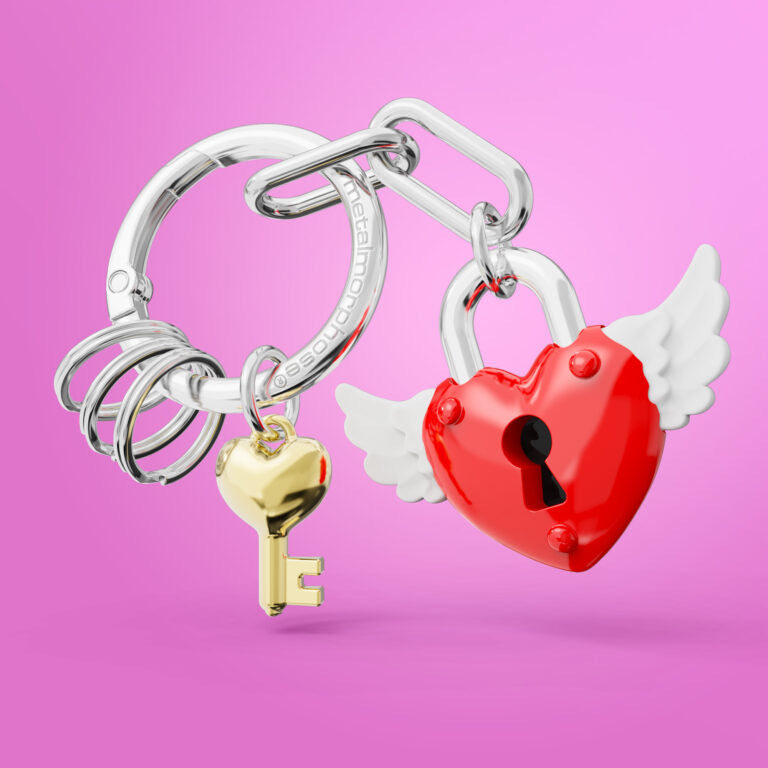 Stainless Steel Keyring - Love Lock