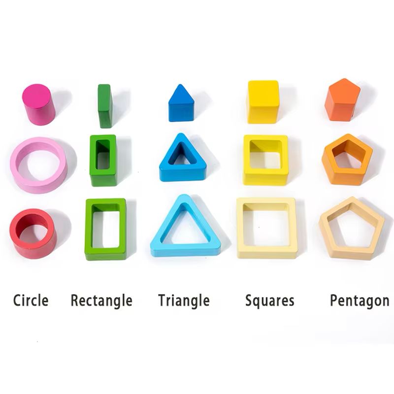 Wooden Shape Sorter & Stacking Board