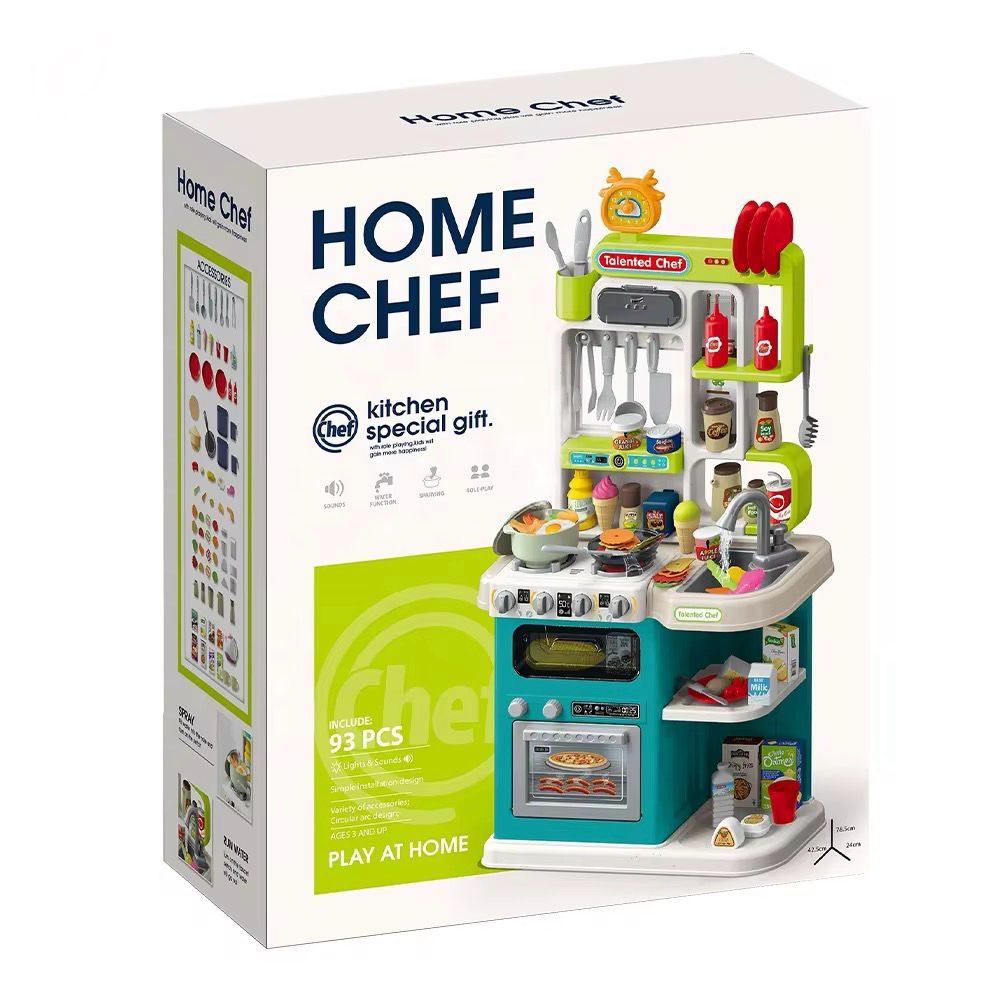 Home Chef Deluxe Kids’ Play Interactive Kitchen Set (93 Pieces)