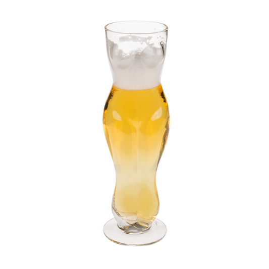 Female Silhouette Beer Glass
