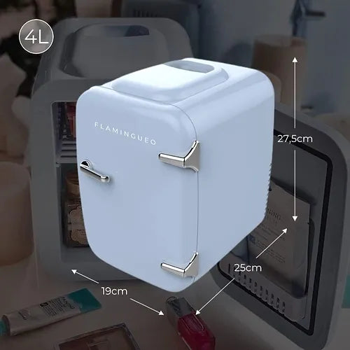 Flamingueo Retro Portable Mini Fridge (4L)