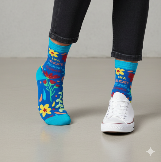 Delicate Flower Socks