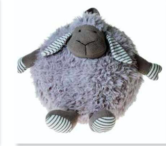 Fluffy Round Plush Lamb (33 cm)
