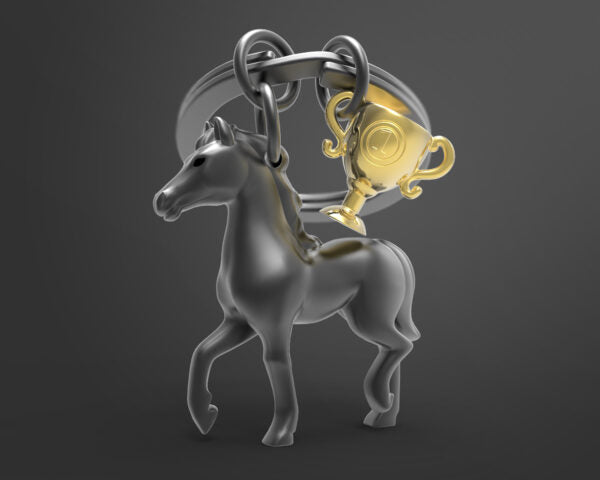 Stainless Steel Keyring - Horse