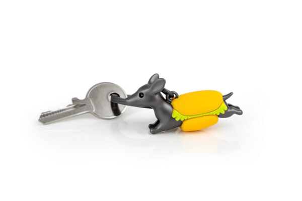 Stainless Steel Keyring - Daschund Hotdog