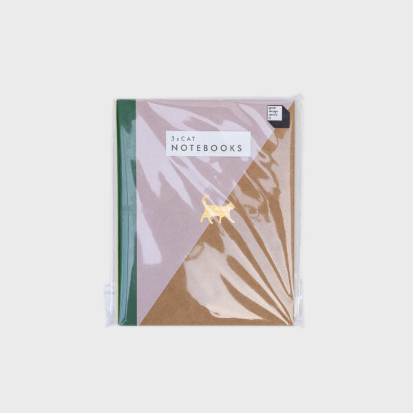 Kraft Cat Notebooks (Set of 3)