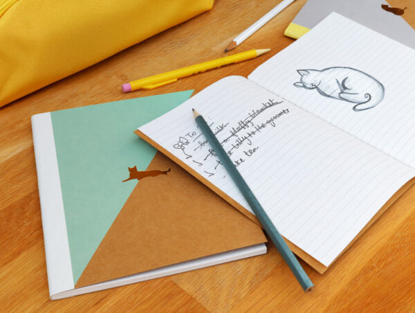 Kraft Cat Notebooks (Set of 3)