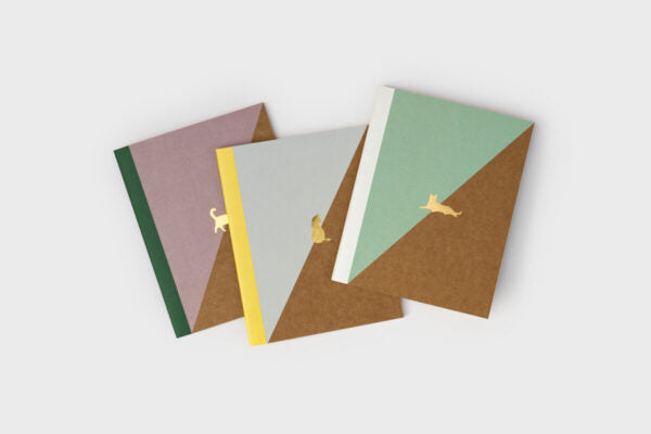 Kraft Cat Notebooks (Set of 3)