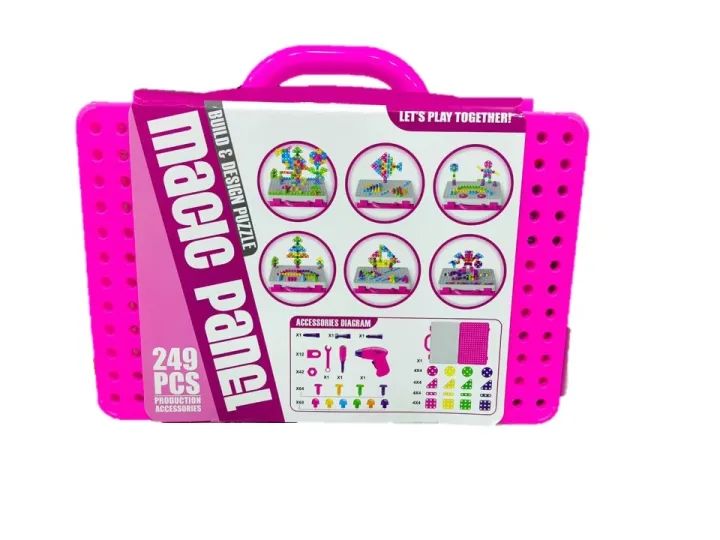 Magic Panel 24 Pieces DIY Drill Building Set – Creative Construction P ...