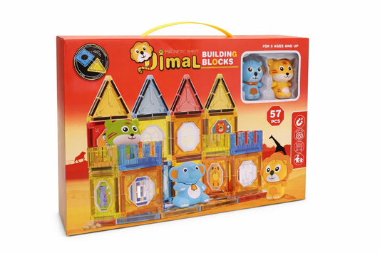 Magnetic Animal Building Blocks (57 Piece)